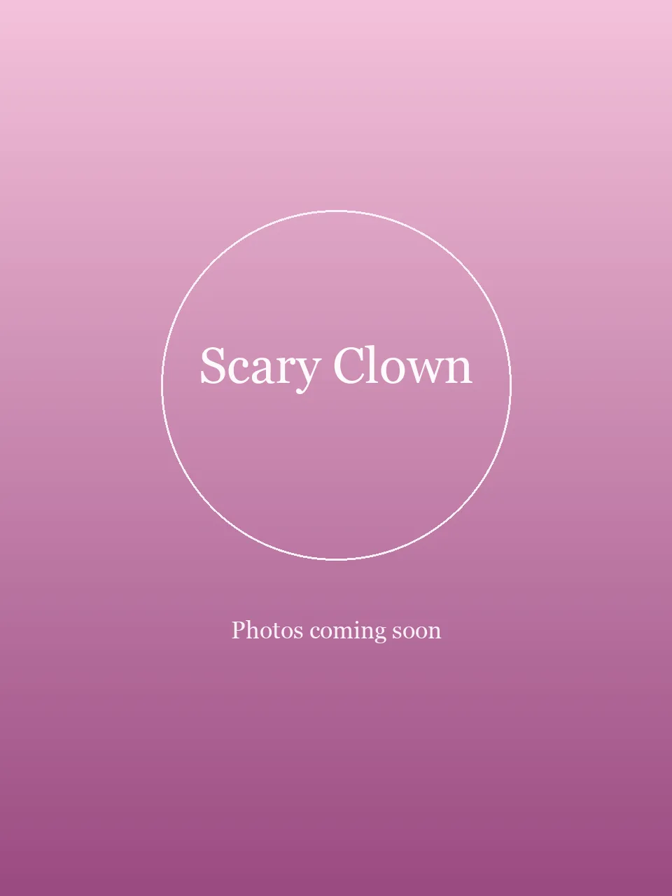 Sinister Circus Clown party character in San Jose