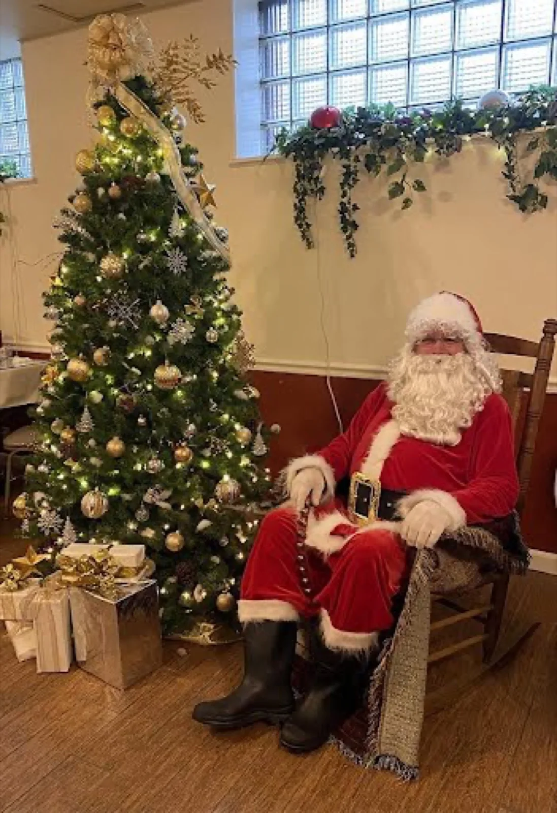 Santa party character in San Jose