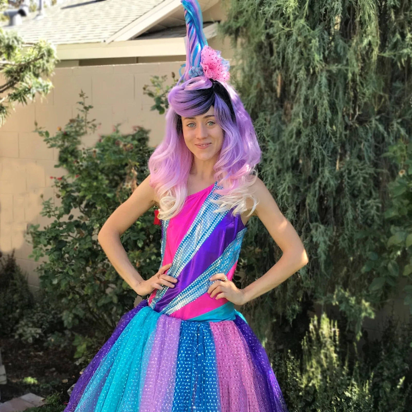 Unicorn Princess party character in San Jose